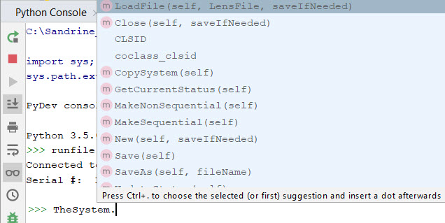 ZEMAX | 使用ZOS-API交互扩展连接Python与OpticStudio的图13